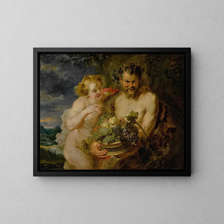 Follower of Peter Paul Rubens - Satyr And Bacchante.webp