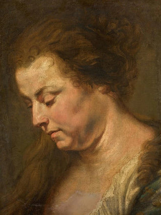 Follower of Peter Paul Rubens - Study for a womans head.webp