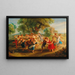 Die tanzenden Bauern - Schule von Peter Paul Rubens — gerahmtes Bild an der Wand