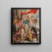 Die Jungfrau und das Kind, verehrt von den Heiligen - Schule von Peter Paul Rubens — gerahmtes Bild an der Wand