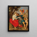 Venus entwaffnet Mars - Schule von Peter Paul Rubens — gerahmtes Bild an der Wand