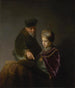 Ein junger Gelehrter und sein Tutor - Rembrandt van Rijn Schule — Ansicht des Kunstwerks