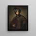 Mann im orientalischen Anzug - Rembrandt van Rijn Schule — gerahmtes Bild an der Wand