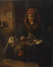 Alte Frau beim Putenpicken - Rembrandt van Rijn Schule — Ansicht des Kunstwerks