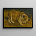 Ein schlafender Welpe - Schule von Sir Edwin Henry Landseer — gerahmtes Bild an der Wand