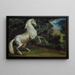 Hengst im Galopp - Schule von Théodore Géricault — gerahmtes Bild an der Wand