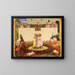 Heilige Côme und Damien und ihre überlebenden Brüder am Scheiterhaufen - Fra Angelico — gerahmtes Bild an der Wand