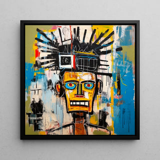 Street Art Bild - Mechanisches Gesicht der Straße