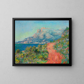 Die rote Straße bei Menton - Claude Monet | Kunstdruck Wanddekoration Gemälde Plakat Kopie