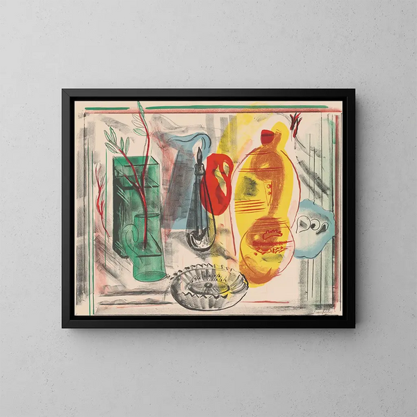 Anordnung von Krügen - Frances Hodgkins — gerahmtes Bild an der Wand