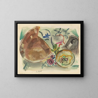 zerbrochene Töpferware - Frances Hodgkins — gerahmtes Bild an der Wand