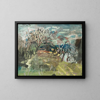 Kirschbaum am Croft, Bradford-on-Tone, Taunton - Frances Hodgkins — gerahmtes Bild an der Wand