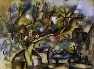 Szenen auf dem Bauernhof bei Dämmerung - Frances Hodgkins — Ansicht des Kunstwerks
