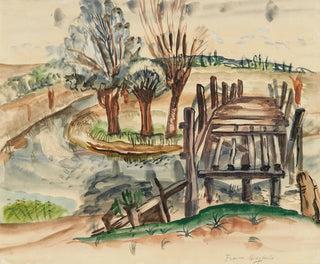 Pont de Flatford - Frances Hodgkins — Ansicht des Kunstwerks