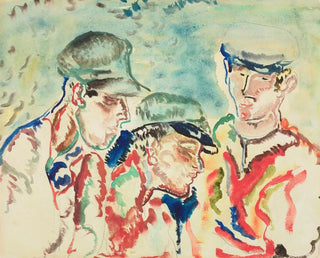 Drei Jungen beim Angeln - Frances Hodgkins — Ansicht des Kunstwerks