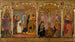 Saint Jean-Baptiste Annonciation Kreuzigung und Sainte Catherine d'Alexandrie - Francesc Comes — Ansicht des Kunstwerks