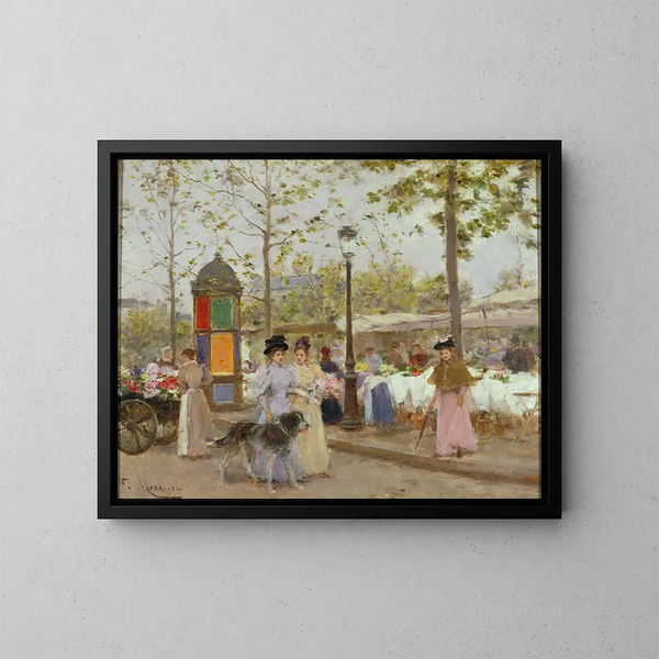 Der Frühling - Francesc Miralles i Galaup — gerahmtes Bild an der Wand