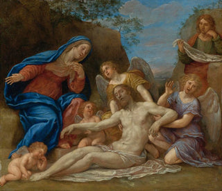 Lamentation avec la Vierge, saint Jean et des anges - Francesco Albani — Ansicht des Kunstwerks