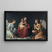 Madone mit Kind und Engeln - Francesco Albani — gerahmtes Bild an der Wand