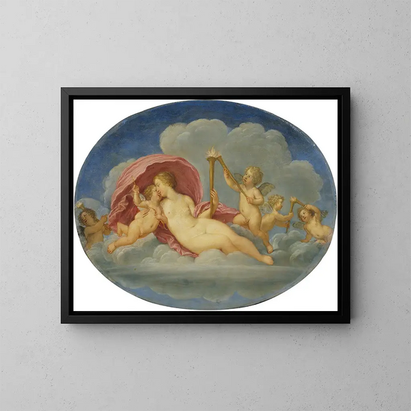 Venus und Cupido - Francesco Albani — gerahmtes Bild an der Wand