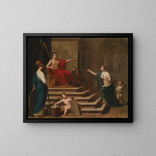 Allegorie Napoleons als Befreier Italiens - Francesco Alberi — gerahmtes Bild an der Wand