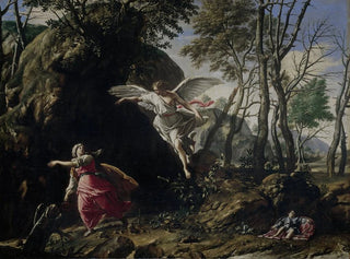 Hagar und Ismael in der Wüste - Francesco Cozza — Ansicht des Kunstwerks