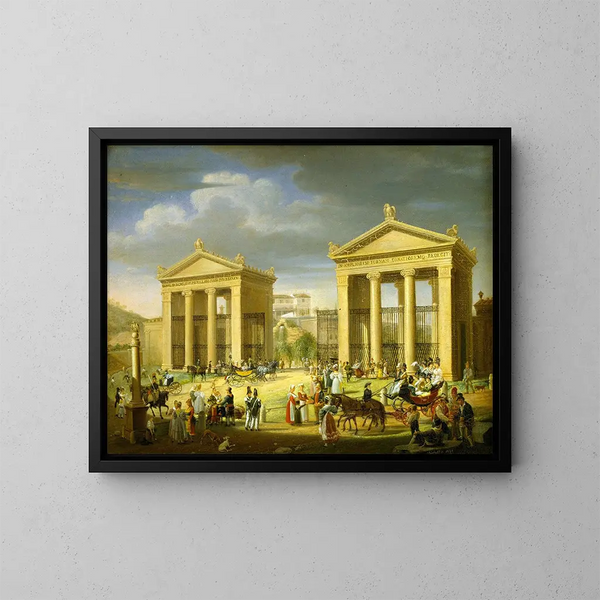 L'Approche de la Villa Borghèse à Rome - Francesco Diofebi — gerahmtes Bild an der Wand