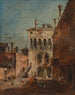 Ein architektonischer Laune mit einem Campiello - Francesco Guardi — Ansicht des Kunstwerks