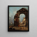 Caprice mit triumphalem Bogen in Ruine und Landschaft am Lagunenufer - Francesco Guardi — gerahmtes Bild an der Wand