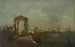 Landschaft mit Kai und Schiffen auf einem See - Francesco Guardi — Ansicht des Kunstwerks