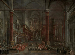 Zeremonie pontifical à SS Giovanni e Paolo, Venise, 1782 - Francesco Guardi — Ansicht des Kunstwerks