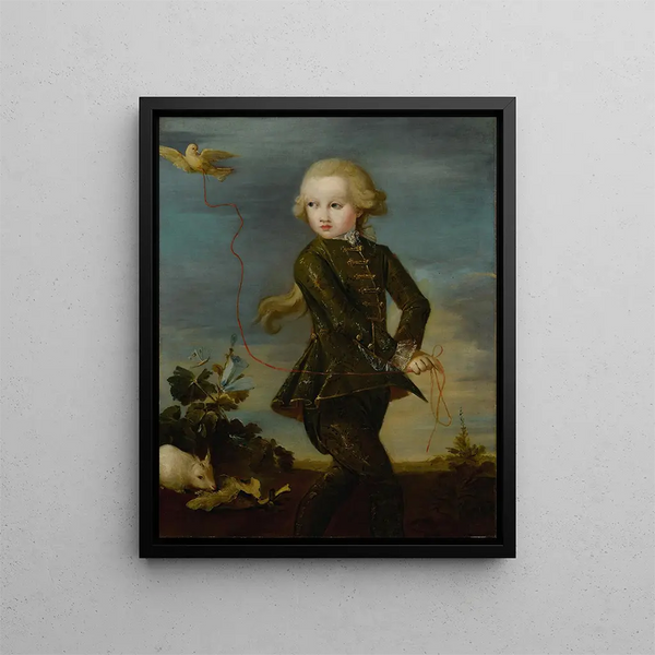 Porträt eines Jungen aus der Familie Gradenigo, vielleicht Ferigo - Francesco Guardi — gerahmtes Bild an der Wand