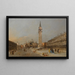 La Piazza San Marco mit der Basilika und dem Campanile - Francesco Guardi — gerahmtes Bild an der Wand