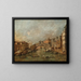 Der Rialto-Brücke und die Riva del Vin in Venedig - Francesco Guardi — gerahmtes Bild an der Wand