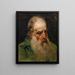 Kopf eines Mannes, der nach unten schaut - Francesco Hayez — gerahmtes Bild an der Wand