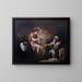 Joseph interpretiert die Träume der Gefangenen - Francesco Hayez — gerahmtes Bild an der Wand