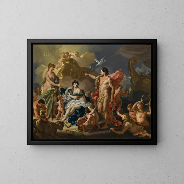 Bacchus und Ariane - Francesco Solimena — gerahmtes Bild an der Wand