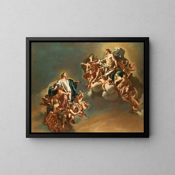 L'Assomption der Jungfrau - Francesco Solimena — gerahmtes Bild an der Wand