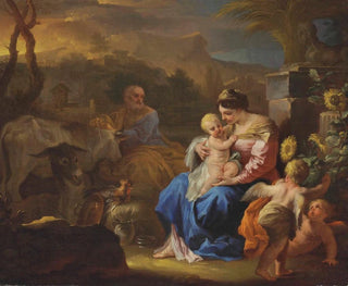 Das Ruhezustand während der Flucht nach Ägypten - Francesco Solimena — Ansicht des Kunstwerks