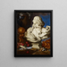 Naturmorte mit allegorischem Motiv mit dem Brustbild von François Ier d'Este vom Bernini - Francesco Stringa — gerahmtes Bild an der Wand