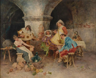 Serenade in der Taverne - Francesco Vinea — Ansicht des Kunstwerks