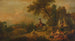 Landschaft mit Bauern, Brunnen und Reiter - Francesco Zuccarelli — Ansicht des Kunstwerks