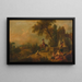 Landschaft mit Bauern, Brunnen und Reiter - Francesco Zuccarelli — gerahmtes Bild an der Wand