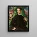 Portrait eines florentinischen Adligen - Francesco de Rossi — gerahmtes Bild an der Wand