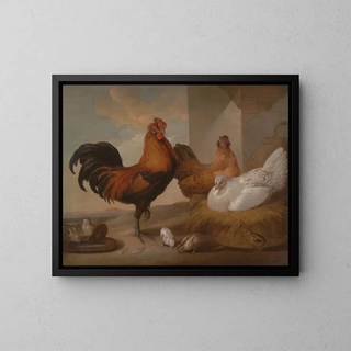 Francis Barlow - Domestic Cock Hens and Chickens.webp
