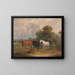 Juments und Fohlen weiden in einem Feld - Francis Calcraft Turner — gerahmtes Bild an der Wand
