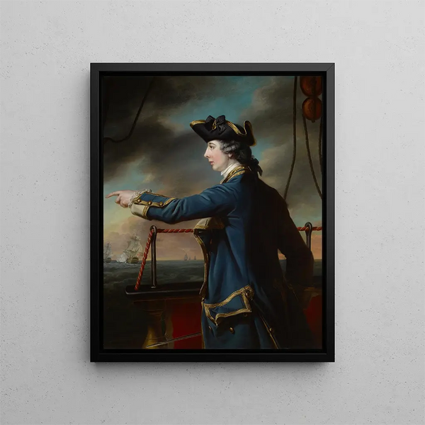 Portrait des Kapitäns Edward Knowles RN 1742-1762 - Francis Cotes — gerahmtes Bild an der Wand