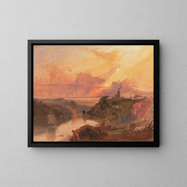 Die Kehle des Avon bei Sonnenuntergang - Francis Danby — gerahmtes Bild an der Wand