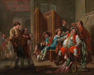 Falstaff rekrutiert in Henri IV, Teil II, Akt III - Francis Hayman — Ansicht des Kunstwerks