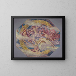 Diane et ses nymphes parmi les constellations - Francis Lathrop — gerahmtes Bild an der Wand